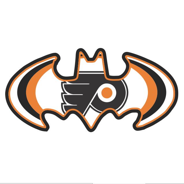Philadelphia Flyers Batman Logo iron on heat transfer